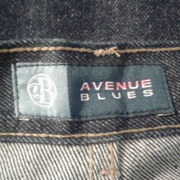Avenue Blues Plus Size 26 Womens Jeans Blue Denim Relaxed Fit Cotton Raw Hem - Picture 3 of 8
